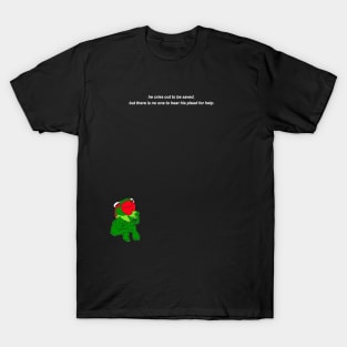 KERMIT IN THE VOID (white text) T-Shirt